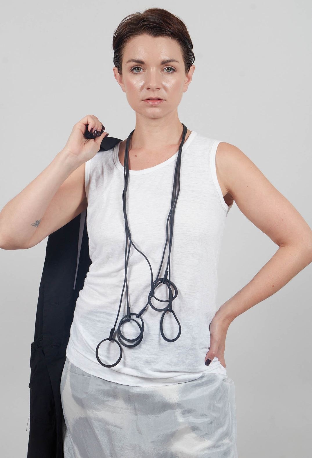 Vest with Silk Accent in Callas