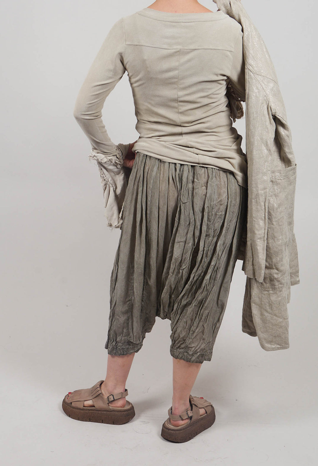 Balloon Trousers in Hay Cloud