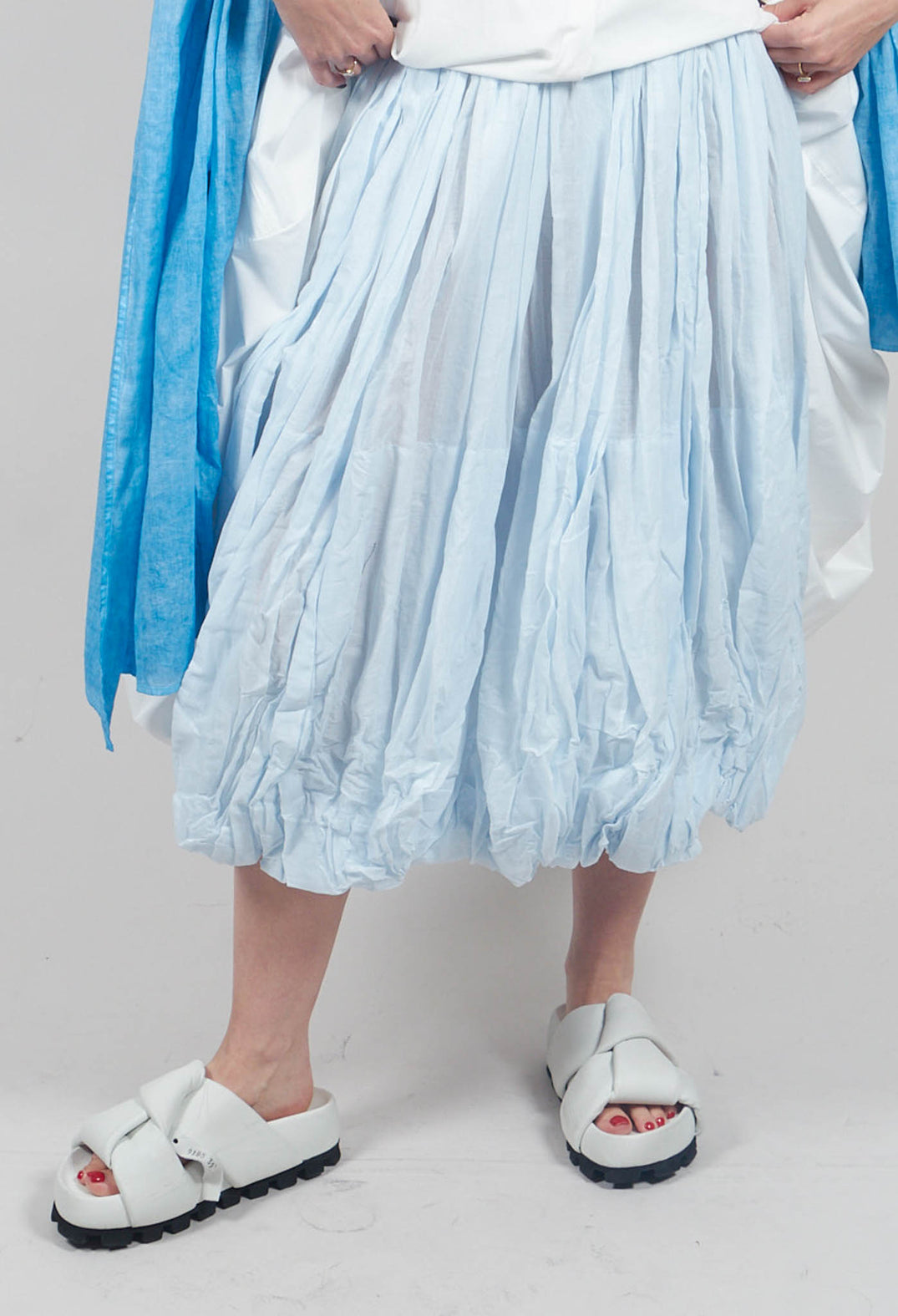 Ruched Balloon Skirt in Enzian 10% Stiff