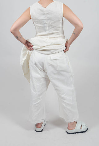 Tie-Waist Trousers in Callas 10% Stiff