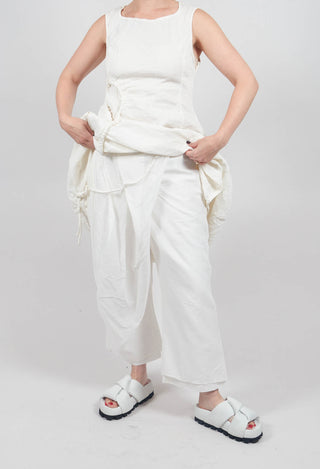 Tie-Waist Trousers in Callas 10% Stiff
