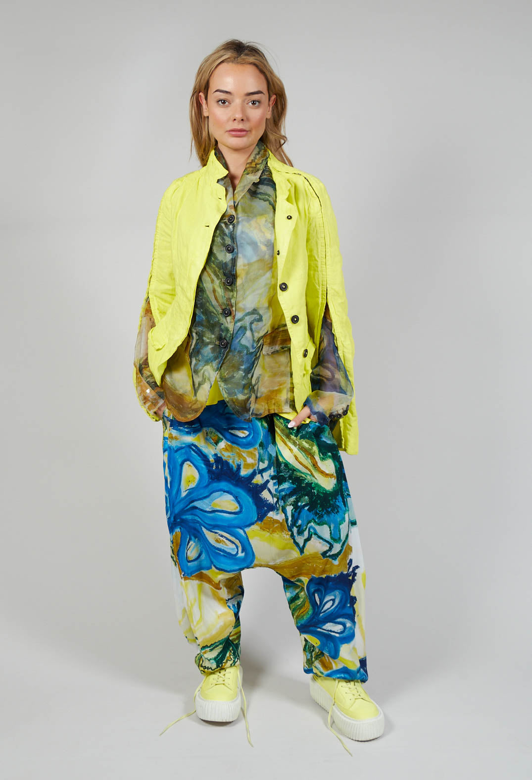 Silk Jacket in Lilly Allover