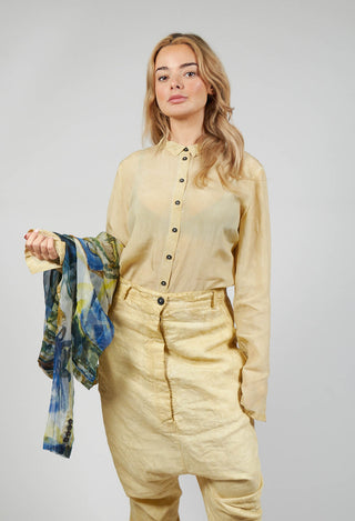 Button-Up Blouse in Wax Cloud