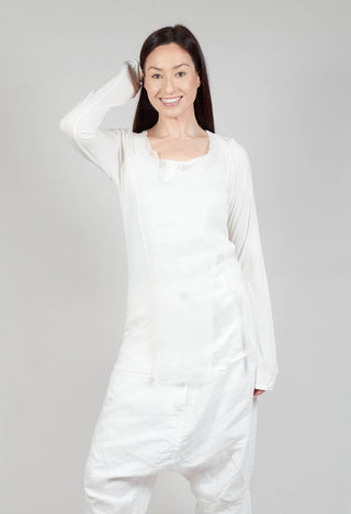 Ruched Overcoat in Starwhite