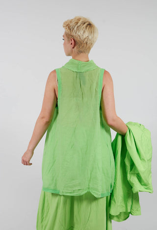 Lightweight Vest Top in Lime