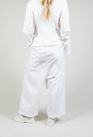 Cropped Wide Leg Trousers in White