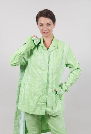 Tailored Jacket in Placed Lime Print