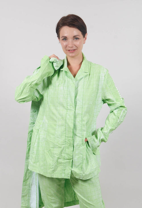 Tailored Jacket in Placed Lime Print