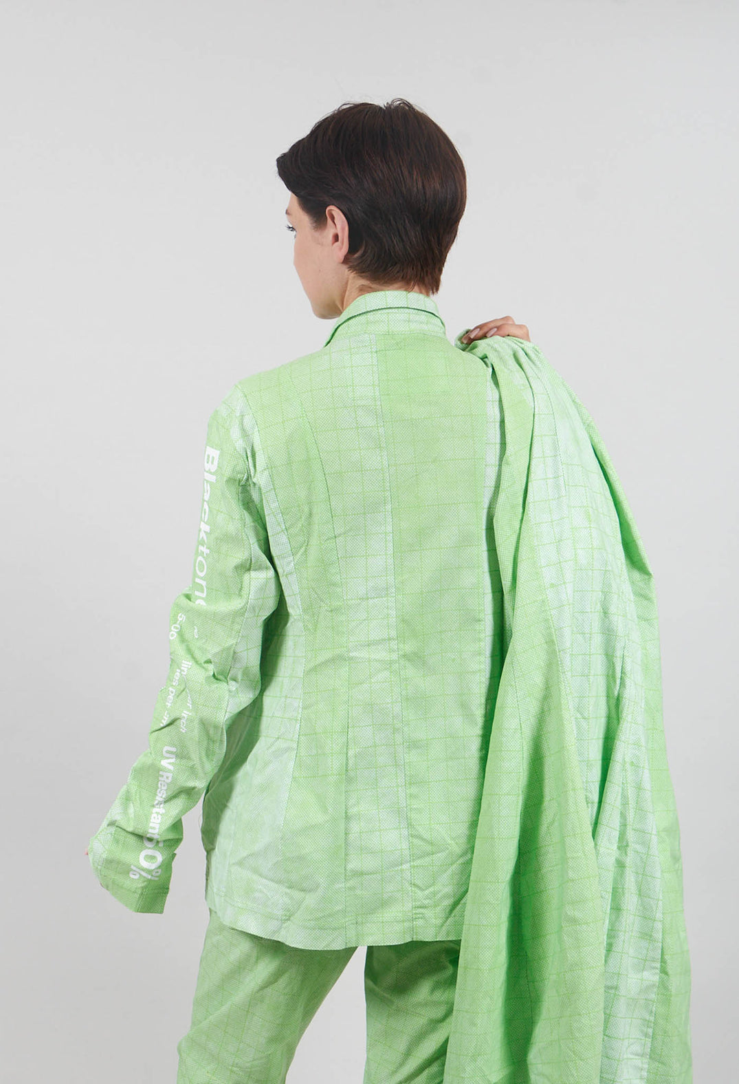 Tailored Jacket in Placed Lime Print