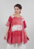 Short Sleeve Cotton Top in Chili Print