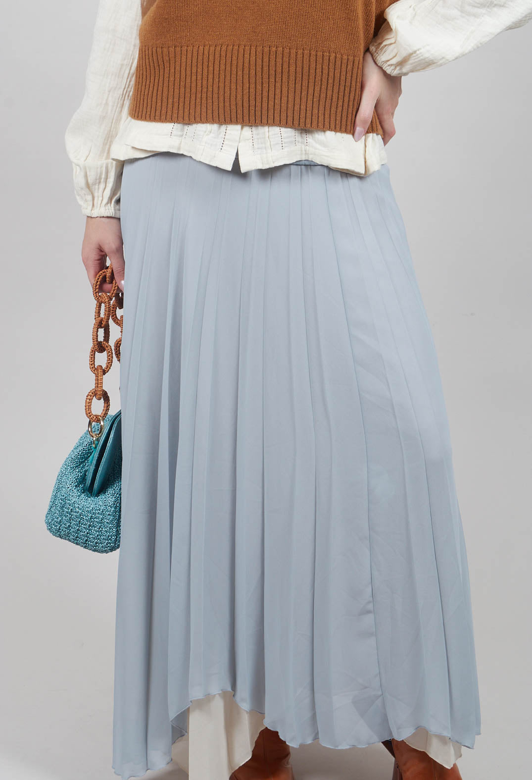 Waterfall Skirt in Blue Blizard