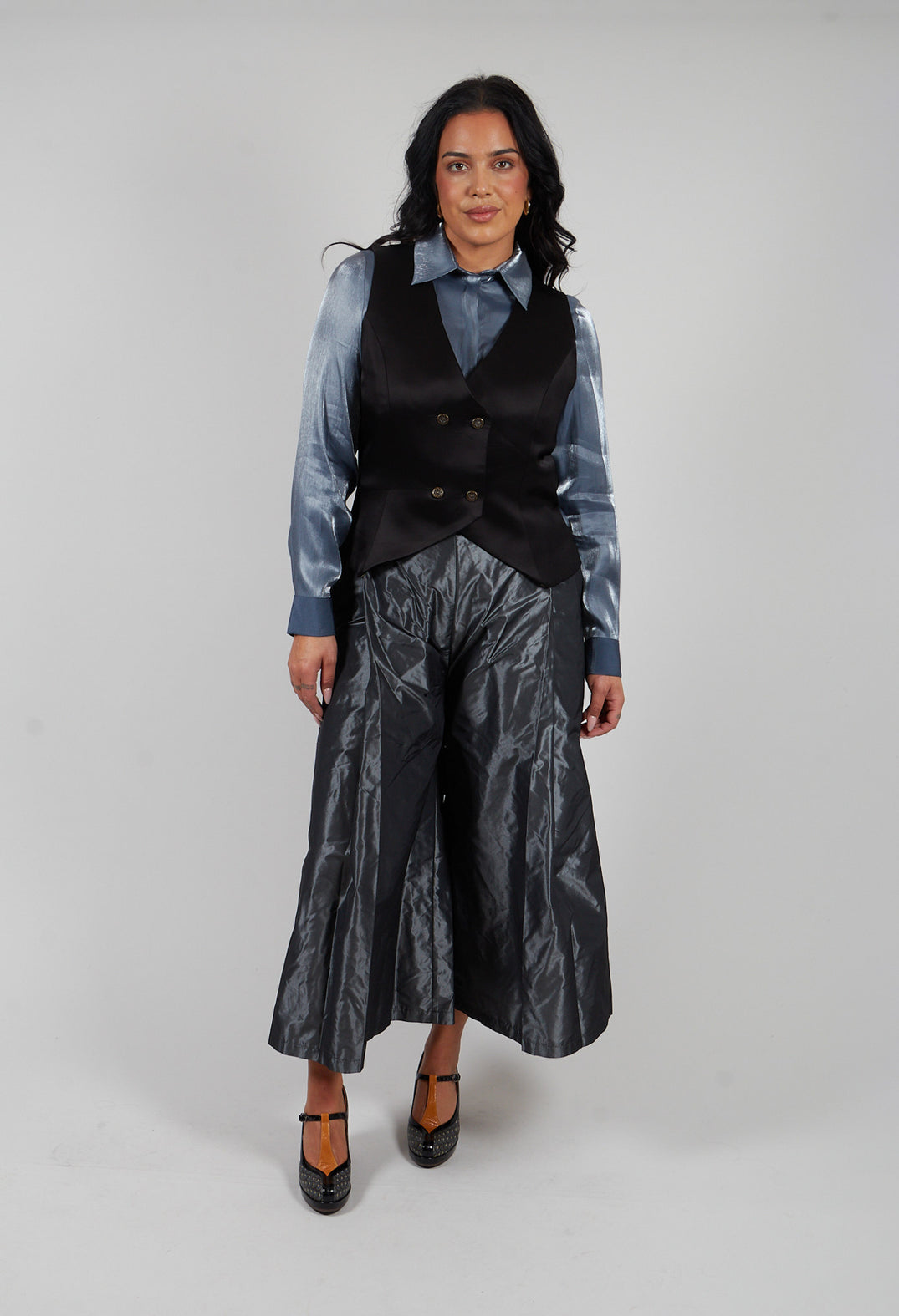 Glossy Shirt in Blue