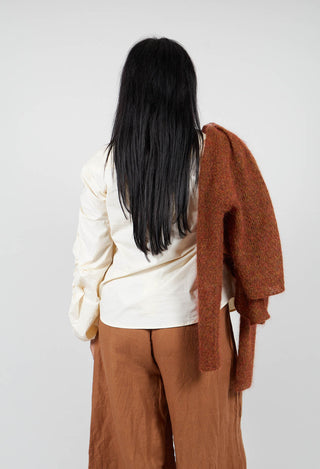 Bubble Sleeve Shirt in Ecru