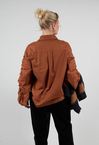 Bubble Sleeve Shirt in Tobacco