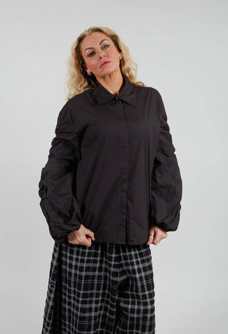 Bubble Sleeve Shirt in Summer Black