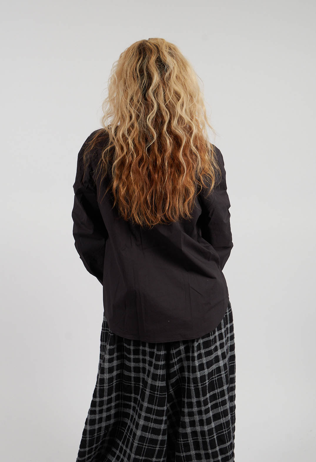 Bubble Sleeve Shirt in Summer Black