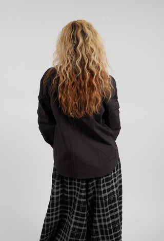 Bubble Sleeve Shirt in Summer Black