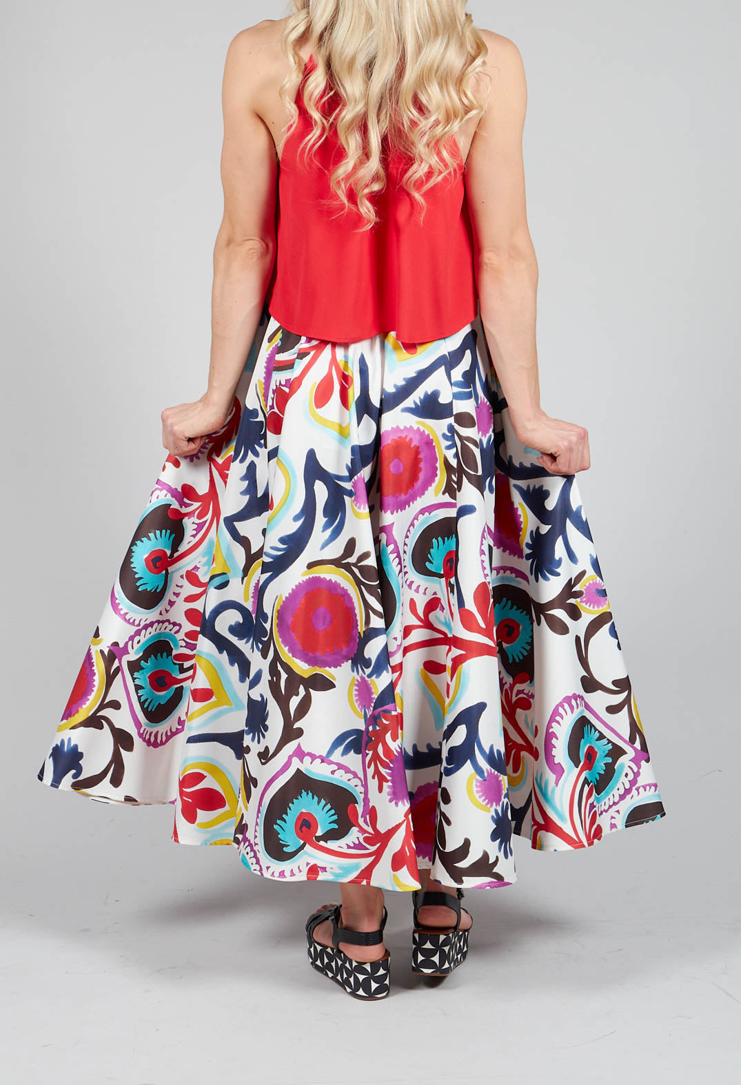 Midi Skirt in Mexico Print