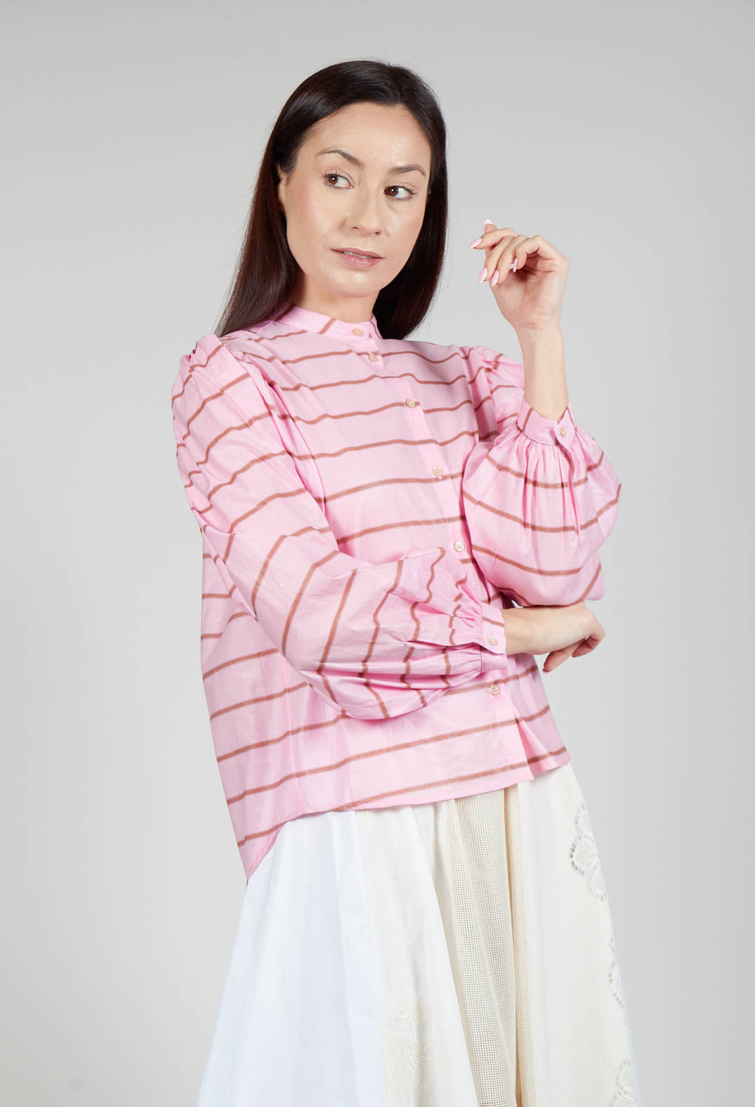 Bishop Sleeve Blouse in Desert Pink