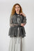 Peplum Tie Blouse in Lino Grey Storm