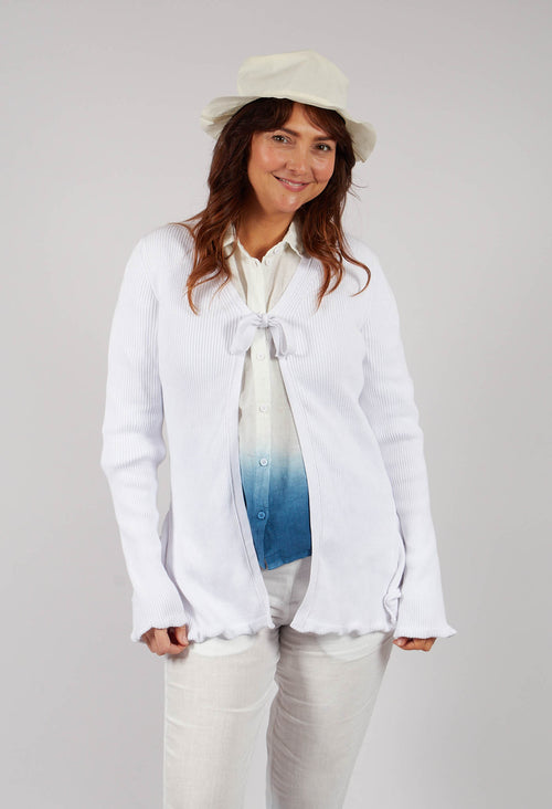 Cotton Cardigan in White