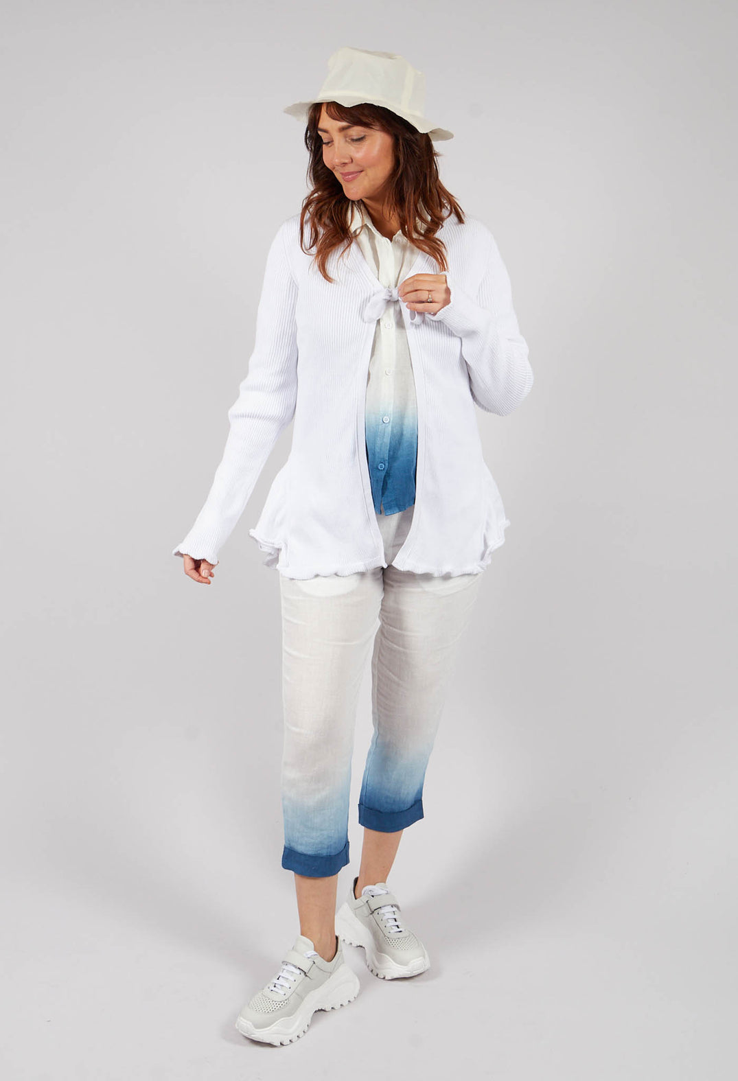 Cotton Cardigan in White
