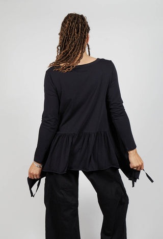 Ribbon Shirt in Black
