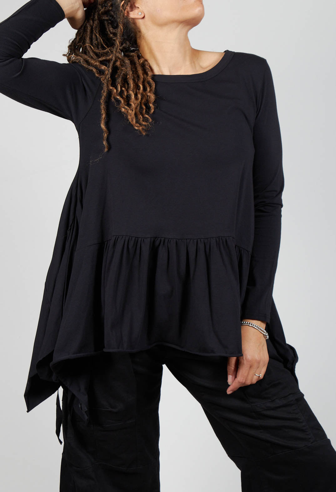 Ribbon Shirt in Black