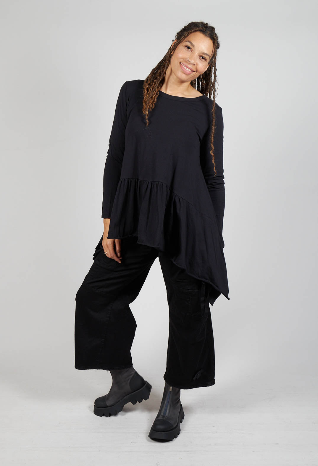 Ribbon Shirt in Black