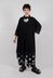 Mesh Hem Dress in Black