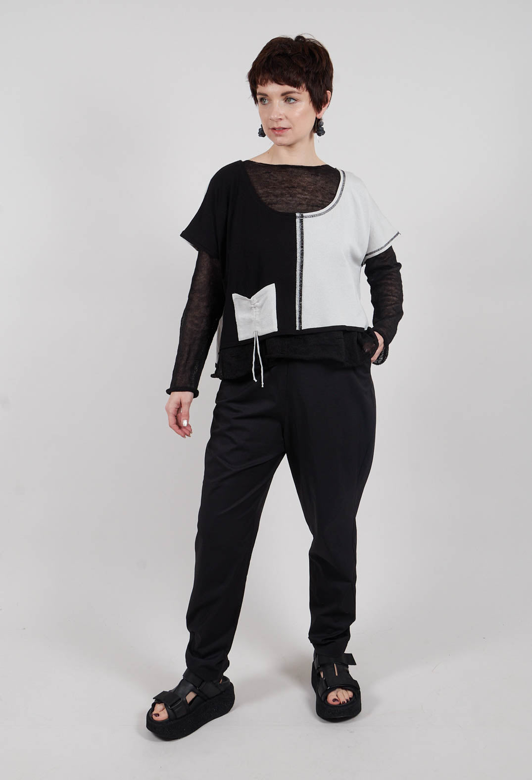Boatneck Top in Nero