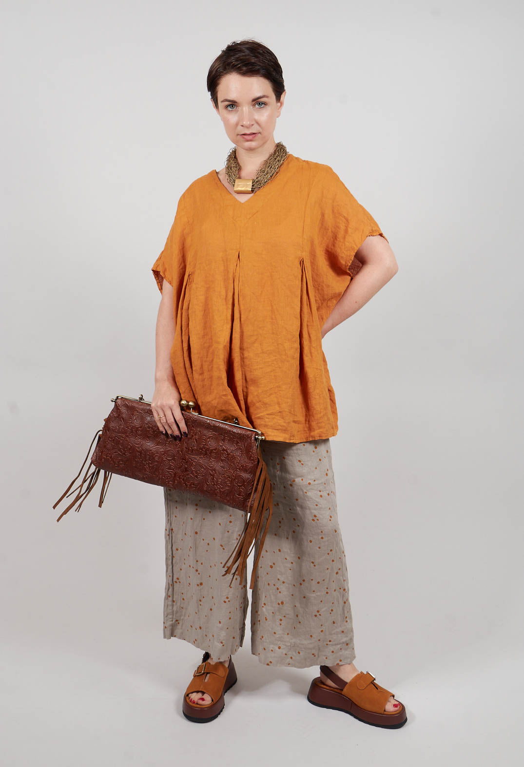 Pollo Ls Trousers In Ambra