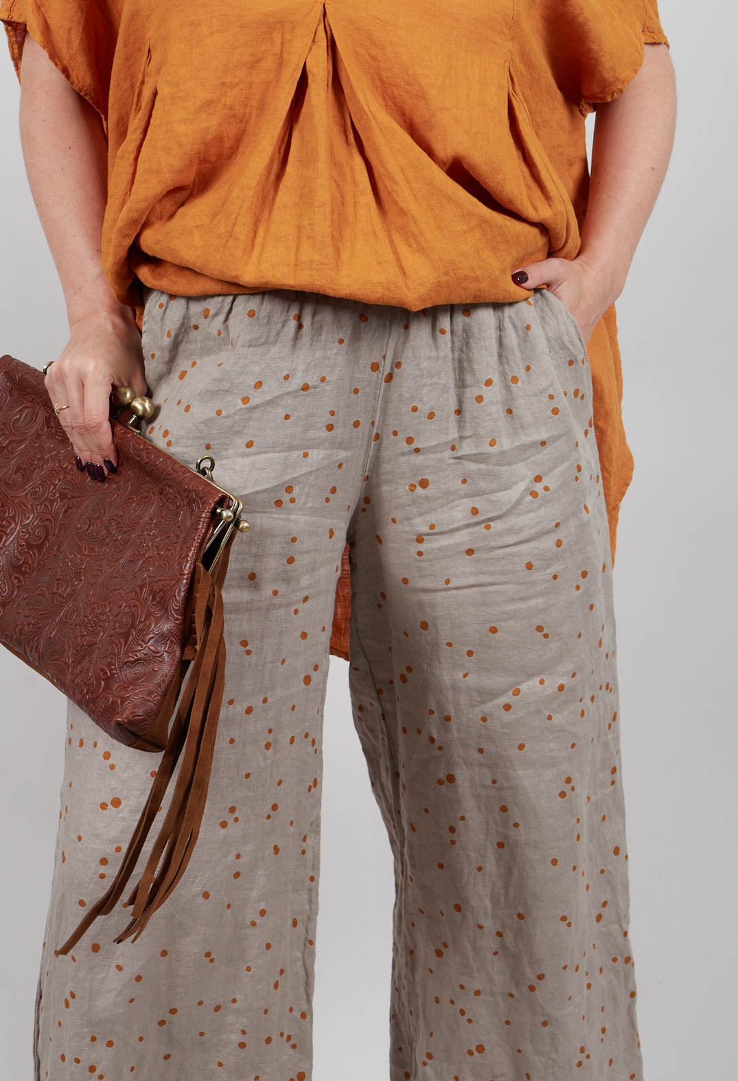 Pollo Ls Trousers In Ambra