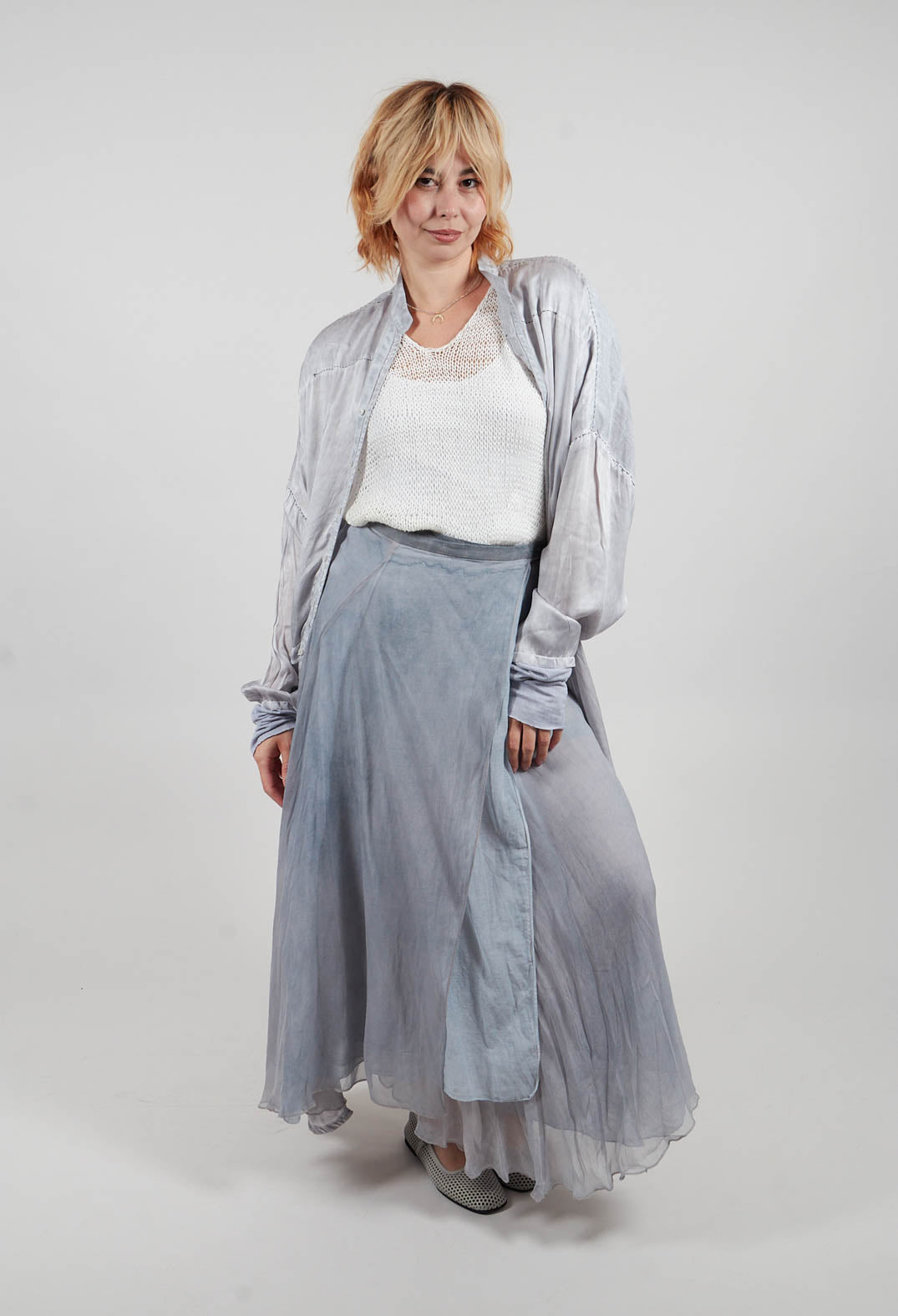 Stitch Smock Dress in Original Grey