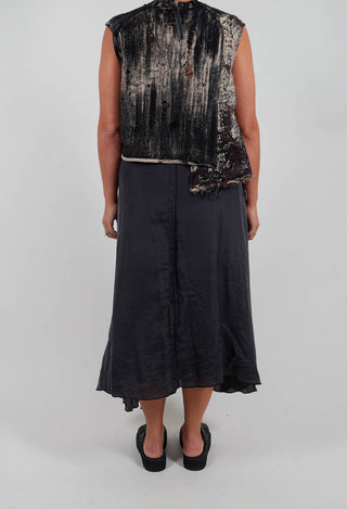 Silk Wrap Skirt in Black