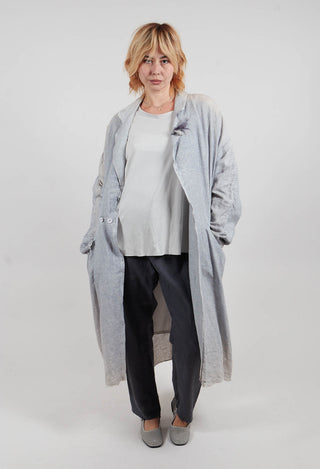 Stitch Cotton Overcoat in Original Grey