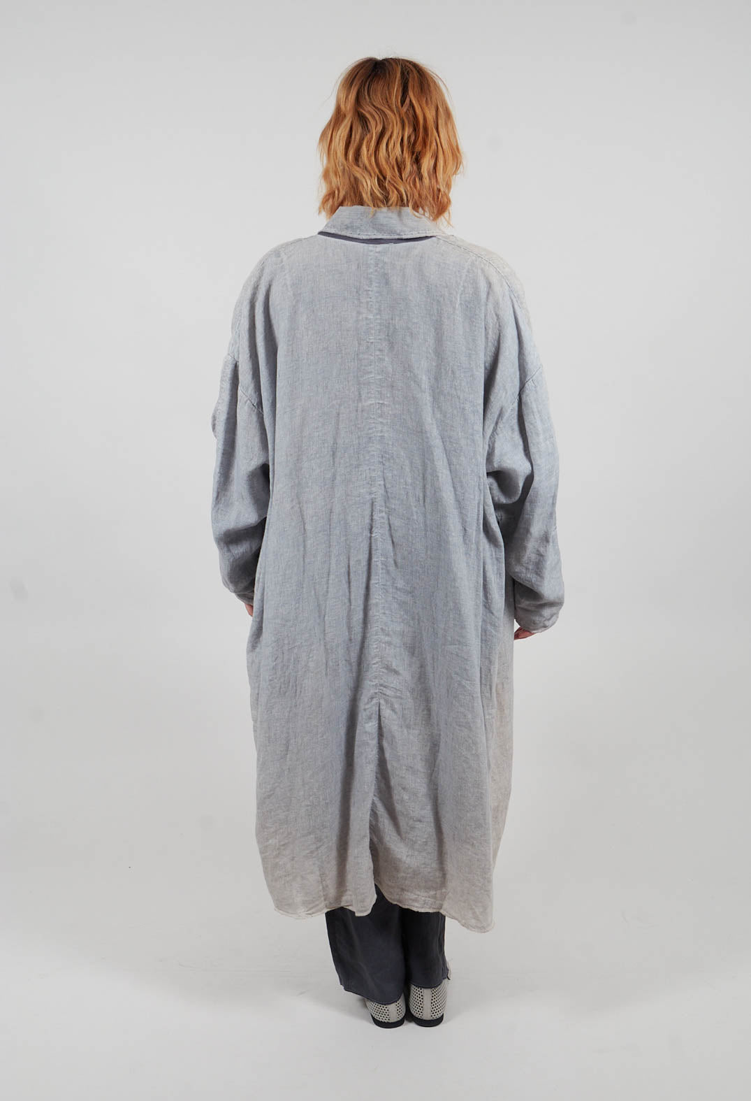 Stitch Cotton Overcoat in Original Grey