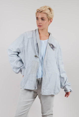 Textured Jacket in Original Cool Blue
