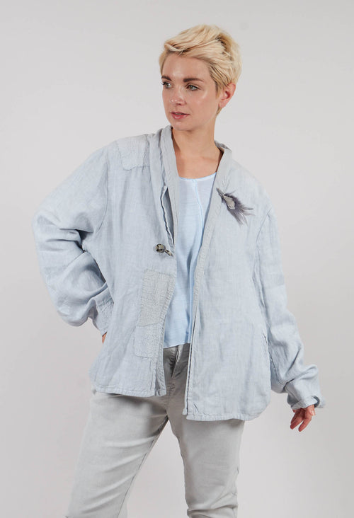 Textured Jacket in Original Cool Blue