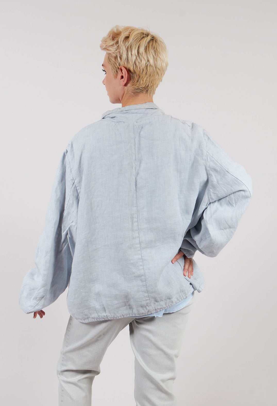 Textured Jacket in Original Cool Blue
