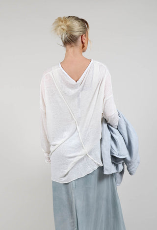Linen Comfort Top in Off White