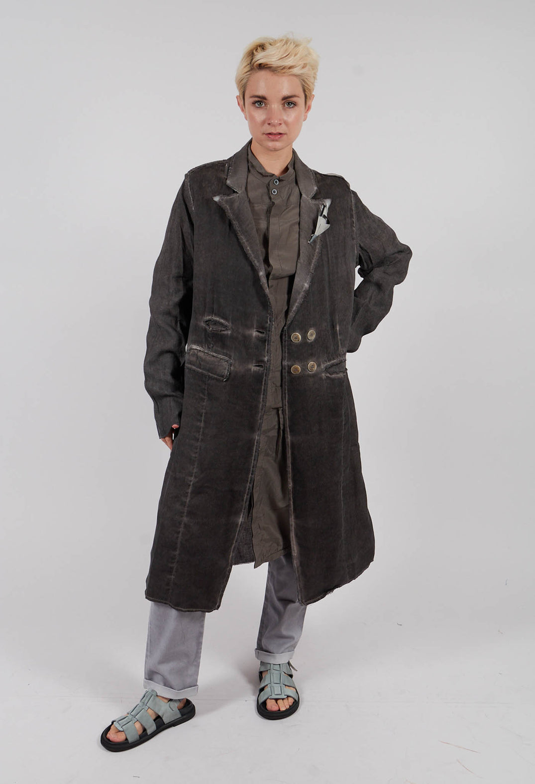 Shirt Dress in Cool Green