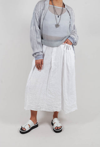 Linen Skirt in Off White