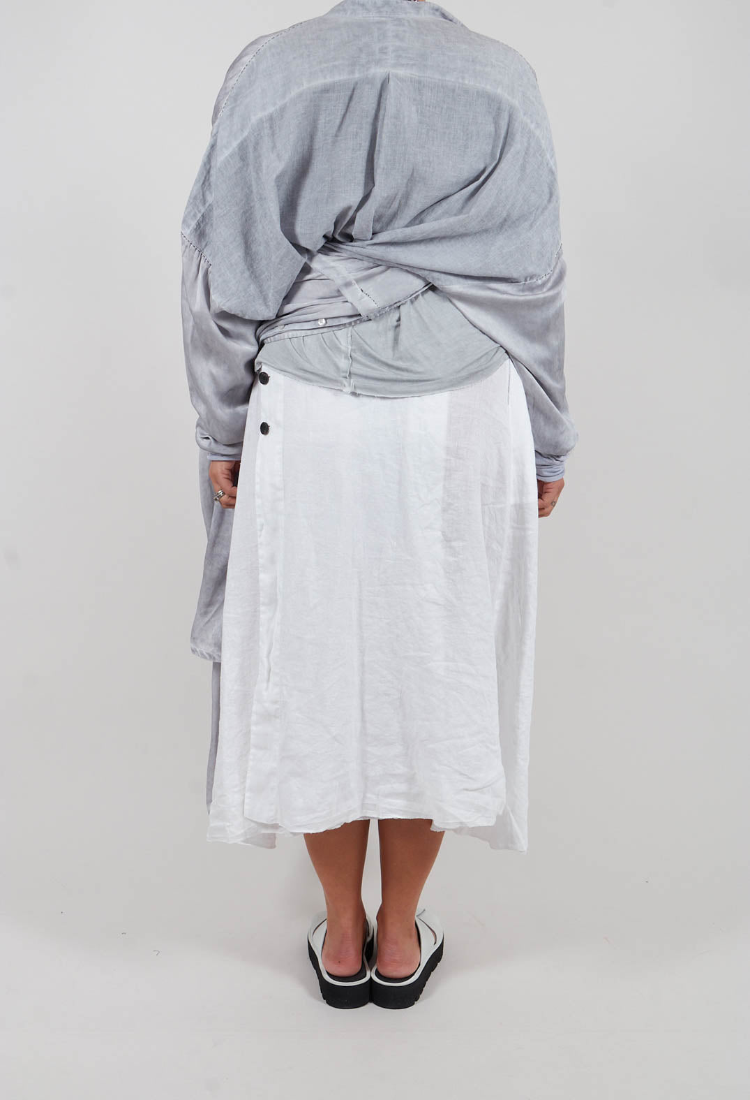 Linen Skirt in Off White