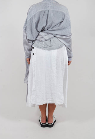Linen Skirt in Off White