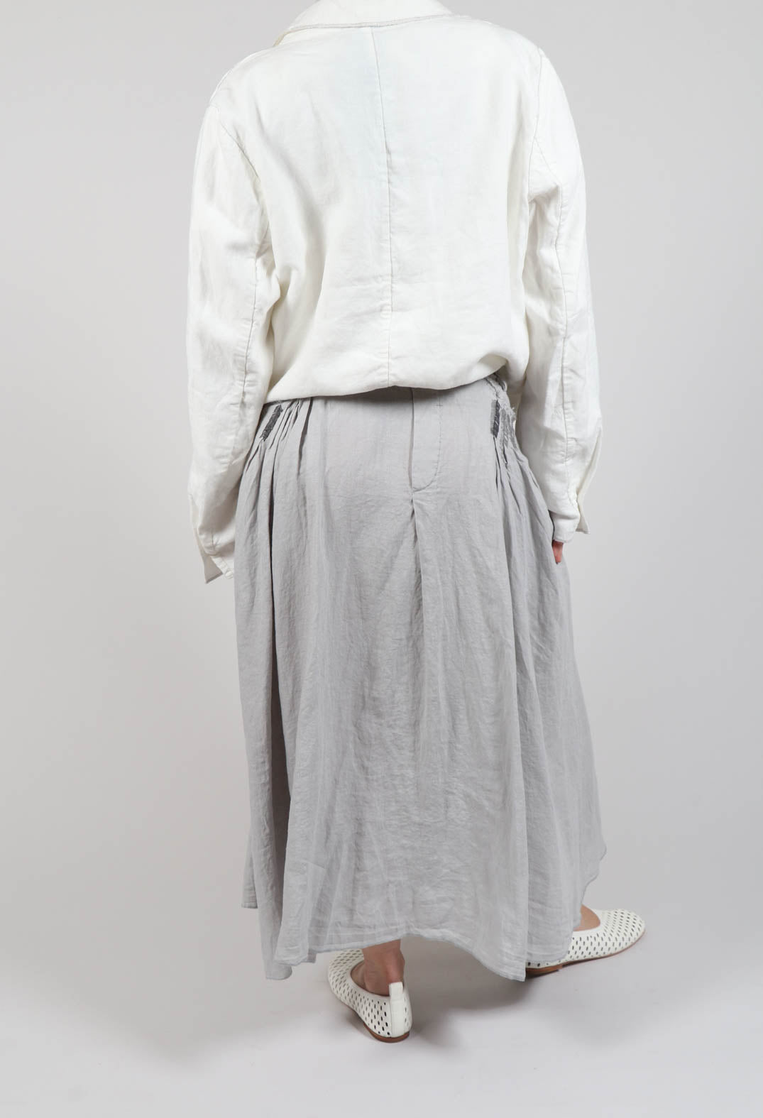 Linen Skirt in Grey