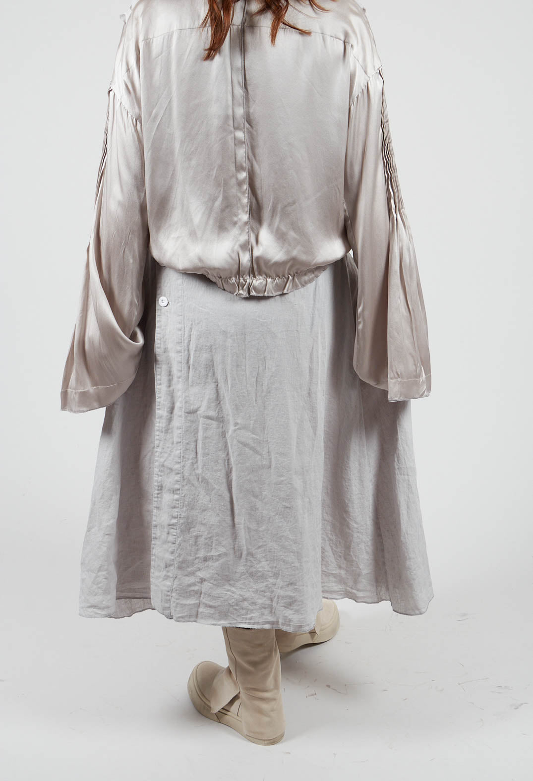 Linen Skirt in Grey