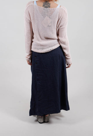 Linen Skirt in Navy