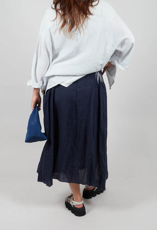 Linen Skirt in Navy