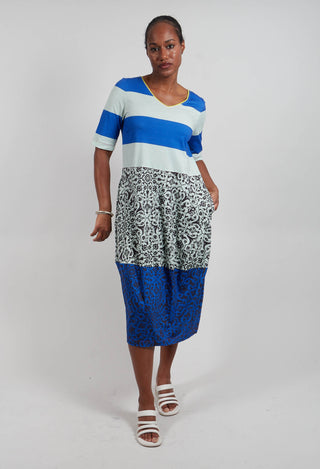 Dress Durga Sea Stripes Amparo Blue in Blue